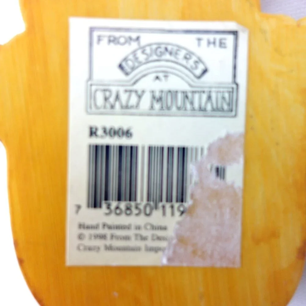 Vintage 1998  Orange Tabby‎ Cat Playing w/ Mouse by Crazy Mountain Designers